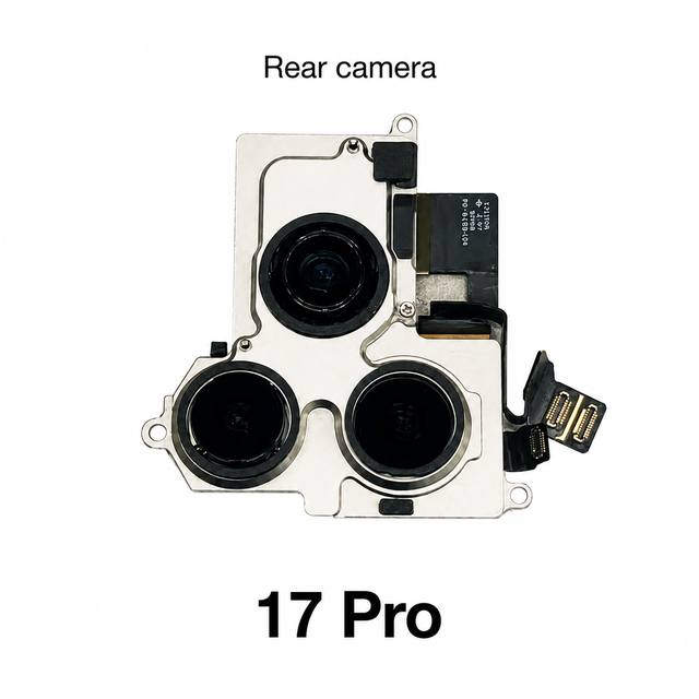 Wholesale OEM for 17 Pro Back Facing Camera Bar Design Mobile Phone Repair Parts with OPP Bag & Anti-Static Packaging