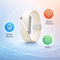 Pulsera Inteligente GH-V1 sin Pantalla con ECG, Bluetooth 5.3, Monitor de Salud Metabólica, Frecuencia Cardíaca, VFC, Estrés, Temperatura Corporal, Rastreador de Bienestar, SpO2, 7-10 Días de Autonomía