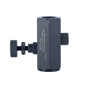 Válvula de control de flujo hidráulica KC-06 PT de 3/4 pulgadas con instalación roscada para tuberías, para medios oleosos - Product Image 1
