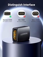 UGREEN-Acoplador 4K @ 60Hz, adaptador de hembra a hembra, extensor 3D, 4K a 60Hz, adaptador de conector hembra a hembra, extensor de 2,0, Cables 3D de conector, 2 uds./