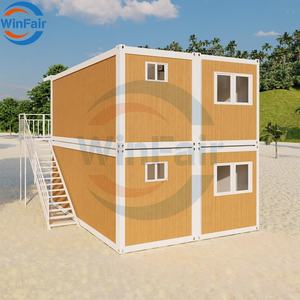 WinFair personalizado de lujo barato prefabricado portátil 2 pisos casa prefabricada <span class=keywords><strong>Villa</strong></span> Sudáfrica contenedor plegable casa con baño - Product Image 4