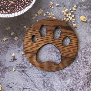 Retro Pine Wooden Heat Resistant Solid Wood Coffee Tea Drinks <b>Cup</b> <b>Mat</b> Creative Household Coasters - Product Image 4