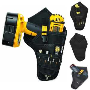 Funda de cinturón portátil OEM de alta resistencia para taladro atornillador, bolsa de herramientas inalámbrica para electricista, soporte para brocas, bolsa de almacenamiento para taladro inalámbrico. - Product Image 1