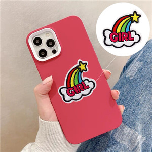 Parches bordados <span class=keywords><strong>de</strong></span> <span class=keywords><strong>Caperucita</strong></span> <span class=keywords><strong>Roja</strong></span> hechos a mano, Logo <span class=keywords><strong>de</strong></span> ropa, colores del arco iris, nubes, corazón, flor para niñas, nubes, sombreros, libro - Product Image 5