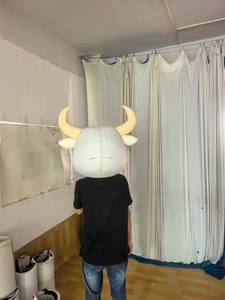 Funtoys kostum maskot banteng otot merah kustom baru kostum maskot Cosplay hewan setelan berbulu karnaval untuk dewasa - Product Image 4