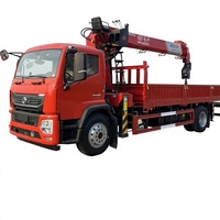Camion grue professionnel 4x2 LHD, moteur Euro 6 de 240 CV, grue télescopique de 8 tonnes avec bras à 4 sections pour travaux de construction