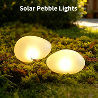 Lampes solaires d'extérieur, lampes solaires pour terrasse, lampes solaires pour allée, lampe LED étanche en forme d'œuf pour jardin, escalier, patio, cour, décoration
