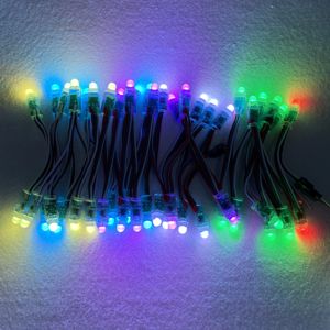 Khuyến mãi DC5V 50 nút chuỗi 3inch 7.6cm Khoảng cách ws2811 addreable LED Pixel String ánh sáng IP68 RGB đầy đủ màu sắc 24AWG dây - Product Image 2