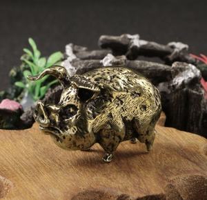 Ex-Fabrik Retro Bronze Tierkreis Schwein Ornamente Messing Schwein Ornamente Handwerk - Product Image 3