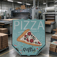 Boîte en kraft avec logo personnalisé SP5406, écologique, laminage mat, pour pizza, donuts, biscuits, nourriture à emporter