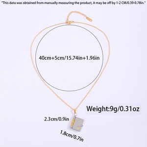 Collana in Acciaio al Titanio Bestseller Transfrontaliero, con Lettera d'Amore Apribile, per Ragazze, Collana Personalizzata Elegante a Forma di Libro per Coppie - Product Image 6