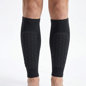 Manchon de compression respirant à séchage rapide pour mollets, avec protection de tibia en EVA alvéolé, pour football, basketball, <span class=keywords><strong>volleyball</strong></span> - Product Image 2