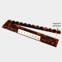 Support magnétique pour tuiles de mahjong en acrylique de qualité supérieure, 4 pièces, design à poussoir magnétique, multicolores, portable, antidérapant