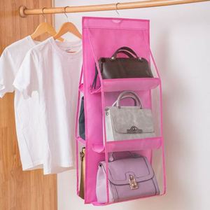 Large Capacity Multi-Functional Hanging <b>Storage</b> Bag Durable Non-Woven Fabric + PVC Transparent Material Shoes Handbags Wallets - Product Image 1