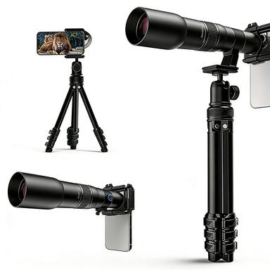 Universal NEW T50X 5M Super Telephoto Lens HD Optical Zoom Manual Focus MF Phone Camera with Stable Floor Tripod