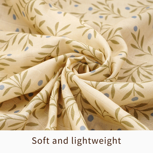 Couverture en mousseline de coton 100% écologique personnalisée, 120x110cm, imprimé floral, douce et respirante, pour bébé - Product Image 3