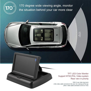 4,3 дюймов Автомобильный HD ЖК-дисплей цифровой складной настольный монитор заднего вида экран автомобиля - Product Image 5