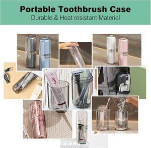 Wholesale Plastic Two-Piece Eco-Friendly Multi-functional Travel Toothbrush Holder & Gargle Cup <b>Set</b> - Product Image 6
