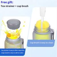 Bouteille d'eau personnalisable en tritan sans BPA à débit direct pour l'eau bouillante Bouteille de marque OEM tendance pour la randonnée