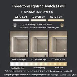 Cf Blm1004 40*60cm Rectángulo moderno Personalizado Sin marco Ducha LED <span class=keywords><strong>Espejo</strong></span> <span class=keywords><strong>de</strong></span> <span class=keywords><strong>baño</strong></span> con función <span class=keywords><strong>de</strong></span> desempañador <span class=keywords><strong>de</strong></span> control táctil - Product Image 4