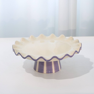 Base para Pastel de Cerámica Pintada a Mano, Ecológica y Personalizada, Vajilla Decorativa con Bandeja para Pastel - Product Image 6