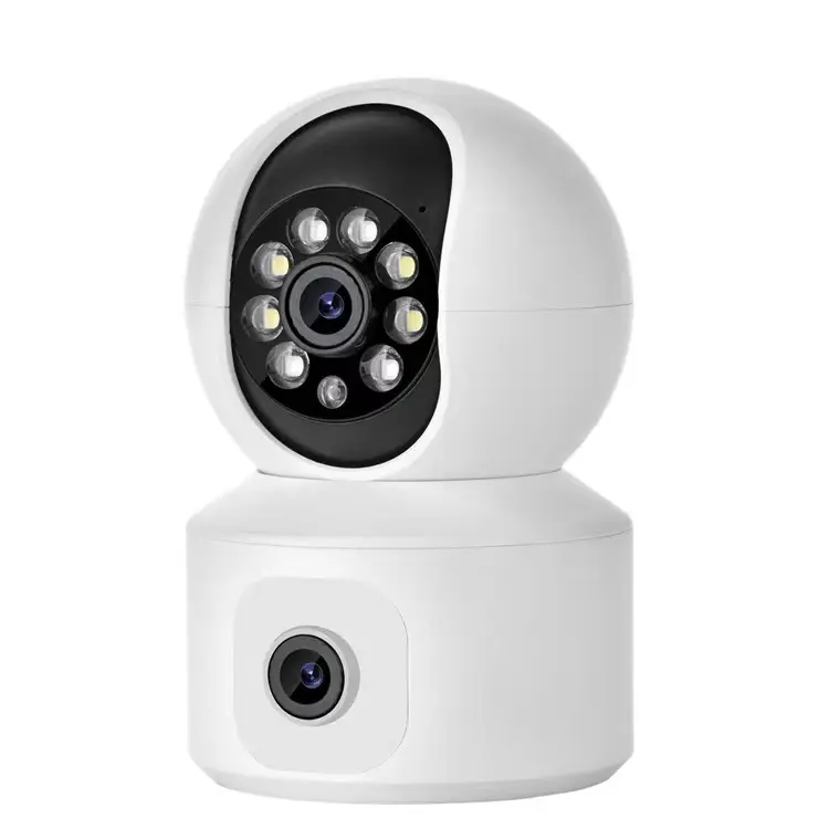 WiFi IP Camera Dual Lens Dual Screen Baby Monitor PTZ Auto Tracking CCTV Video Surveillance Camera For Home Security