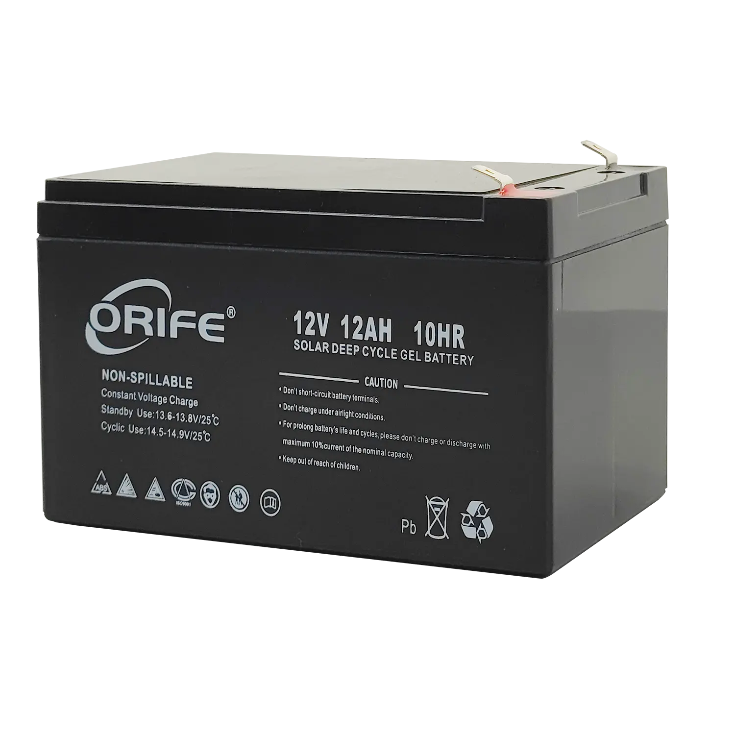 ORIFE無料メンテナンス密閉型12v12ah鉛蓄電池ストレージポータブルスターターパワーバンク用