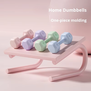 Custom Logo <strong>Womens</strong> <strong>S</strong> PVC Rubber Gym <strong>Dumbbell</strong> <strong>Set</strong> for Fitness Exercise Muscle Building Training - Product Image 1