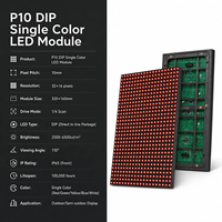 Módulo de Matriz LED para Exteriores P10, 320x160mm, DIP SMD, un Solo Color, IP65, Rojo, Blanco, Azul, Verde, Amarillo, Legible bajo la Luz Solar, para Publicidad