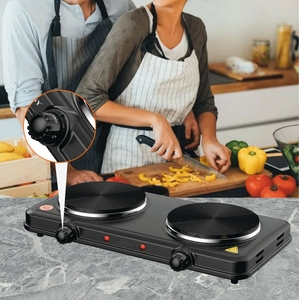 Cuisinière électrique en céramique à double foyer avec température réglable, cuisson électrique à <span class=keywords><strong>induction</strong></span> avec <span class=keywords><strong>four</strong></span> - Product Image 5