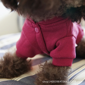 Nueva ropa de otoño/invierno para perros Poodle y Bichón, sudaderas con forro polar talla 52, artículos para mascotas Teddy. - Product Image 2