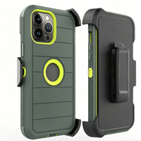 Coque de téléphone rayée avec support rotatif à 360° et clip ceinture intégré, 4 couches, pour iPhone 18 Pro Max 17 16 15 14 - Vente en gros