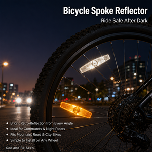Réflecteur de vélo en plastique ABS, haute visibilité, durable, pour rayons de roue, conduite nocturne, personnalisable, OEM, vente en gros - Product Image 5