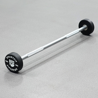 Ensemble d'haltères fixes SMARTFIT PU pour la musculation, 10-55 kg, poids libres pour la musculation, barres droites et incurvées