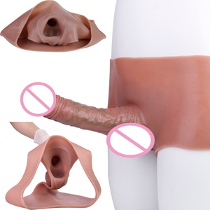 SXXY Silicone Hollow <b>Dildo</b> Pants Penis Sleeve Cock Enlargement Extender for Male Underwear Penis Sleeve Pants Sex Toys for Men - Product Image 1