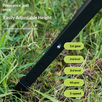 Table carrée tactique IGT pour l'extérieur, ouverture rapide, réglage de la hauteur sur cinq niveaux, portable, pliable, légère, pour le camping et les pique-niques