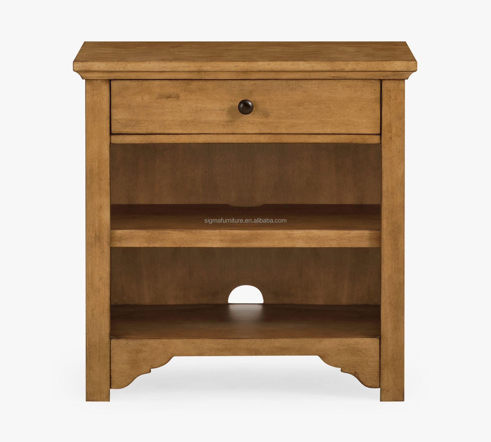 High quality Heritage Farmhouse Nightstand drawer bedside table bedroom furniture nightstand
