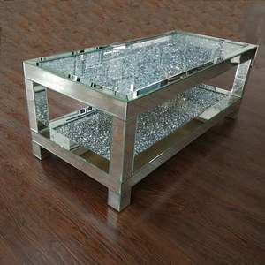 2024 Top vendeur de haute qualité diamant écrasé miroir meubles Table basse Table d'appoint - Product Image 3