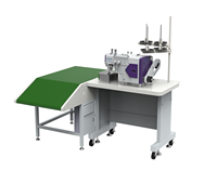 Machine à surjeter les rideaux semi-automatique YUYI modèle YIO-675 220V avec convoyeur personnalisé
