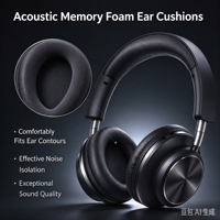 Headphone Nirkabel On Ear Lipat Stereo untuk Ponsel PC dengan 5 Pilihan Warna