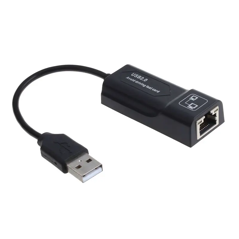 USB 2.0 To RJ45 USB2.0 To Ethernet Network LAN Card 10/100 Adapter For Windows7 PC Laptop