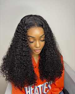 Pelucas Transparentes con Frente de Encaje, Cabello Humano Virgen, 200% de Densidad, Cortas y Rizadas, Sin Pegamento, Listas para Usar, Talla Pequeña - Product Image 3