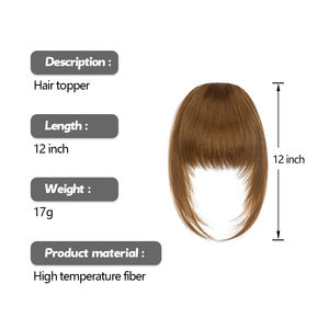 Venta al por mayor de <span class=keywords><strong>flequillo</strong></span> de pelo sintético <span class=keywords><strong>recto</strong></span> <span class=keywords><strong>flequillo</strong></span> de pelo falso Clip frontal grueso en <span class=keywords><strong>flequillo</strong></span> para las mujeres - Product Image 2