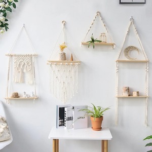 <span class=keywords><strong>Étagère</strong></span> <span class=keywords><strong>murale</strong></span> de rangement en macramé flottant <span class=keywords><strong>Étagère</strong></span> <span class=keywords><strong>murale</strong></span> Boho Home Decor <span class=keywords><strong>Étagère</strong></span>s Décoration <span class=keywords><strong>Chambre</strong></span> Salon Pépinière Cadeau - Product Image 1