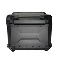 F2 MOTO 55L Noir Boîte à bagages arrière en alliage d'aluminium pour moto, étanche, résistante aux chutes, protection universelle pour bagages