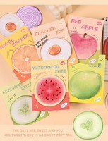 Bloc-notes adhésifs créatifs en forme de fruits, autocollants mignons pour messages, papeterie pour l'école, le bureau, le journal, le planificateur, la papeterie pour étudiants