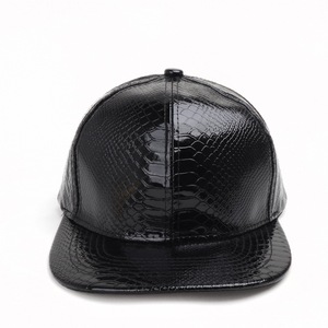 <b>Snapback</b> <b>Cap</b> PU Crocodile Texture Flat Brim Hat Fashion Casual Streetwear Adult Unisex Hip Hop Baseball <b>Cap</b> - Product Image 5