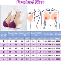 Approvisionnement Direct Usine Poitrine Réaliste Énorme Seins Formes Mammaires en Silicone pour Drag Queen, Travesti et Transgenre