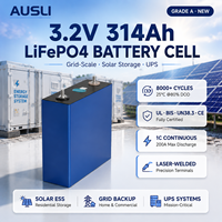 Cellule de batterie LiFePO4 314Ah 3.2V LFP prismatique pour stockage d'énergie domestique, système de batterie solaire résidentiel
