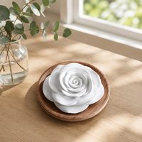 Diffuseur d'arômes passifs Rose, Pierre parfumée désodorisante, Ornement de décoration intérieure, Diffuseur d'huiles essentielles, Cadeau pour table ou étagère
